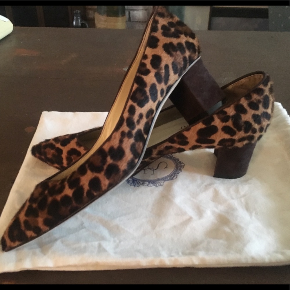 Sarah Flint cheetah print heels